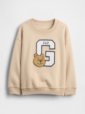 Felpa vintage morbida Varsity Bear per neonati e bambini