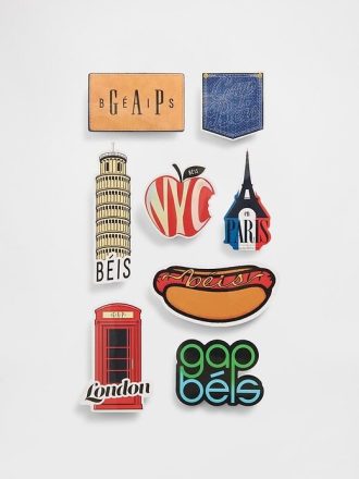 Gap × BÉIS Adesivi da viaggio rimovibili (confezione da 8)