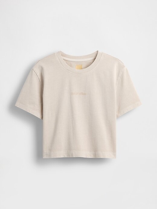 Gap × BÉIS T-shirt con grafica corta vintage in cotone biologico morbido Gap × BÉIS T-shirt con grafica corta vintage in cotone biologico morbido