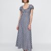 Gap × DÔEN Abito midi a quadretti 100% lino