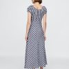 Gap × DÔEN Abito midi a quadretti 100% lino