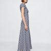 Gap × DÔEN Abito midi a quadretti 100% lino