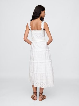 Gap × DÔEN Abito midi con occhielli