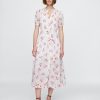 Gap × DÔEN Abito midi floreale con pieghe