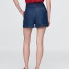 Gap × DÔEN Pantaloncini in denim a pieghe a vita alta