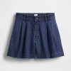 Gap × DÔEN Pantaloncini in denim a pieghe a vita alta