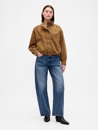 Giacca a bolle in twill