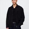 Giacca a camicia a righe in denim Giacca a camicia a righe in denim