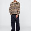 Giacca anorak oversize in tela scozzese