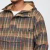 Giacca anorak oversize in tela scozzese
