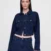 Giacca corta in denim French Terry Icon