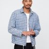 Giacca da coach a quadri in denim