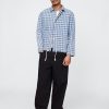 Giacca da coach a quadri in denim