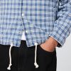 Giacca da coach a quadri in denim