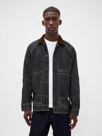 Giacca da lavoro a righe in denim