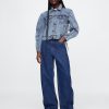 Giacca in denim con maniche a botte Giacca in denim con maniche a botte