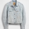 Giacca in denim con maniche a botte Giacca in denim con maniche a botte