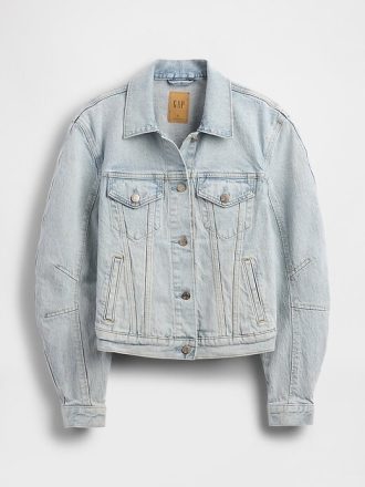 Giacca in denim con maniche a botte