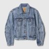 Giacca in denim con maniche a botte Giacca in denim con maniche a botte