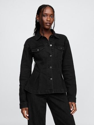 Giacca in denim con peplo