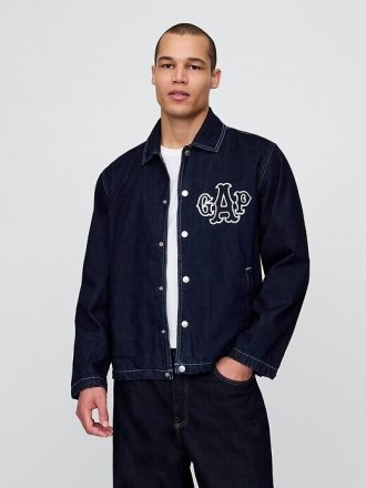 Giacca in denim da allenatore universitario