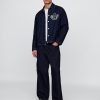 Giacca in denim da allenatore universitario Giacca in denim da allenatore universitario