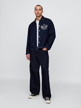 Giacca in denim da allenatore universitario