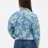 Giacca in denim floreale con maniche a palloncino per bambini Giacca in denim floreale con maniche a palloncino per bambini