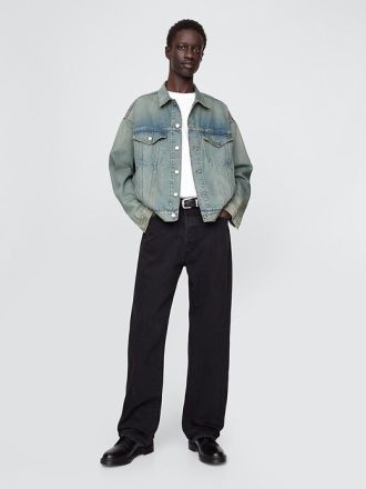 Giacca in denim oversize con icona