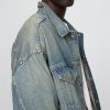 Giacca in denim oversize con icona