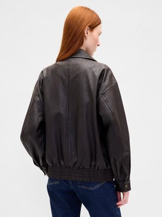 Giacca in pelle vegana oversize