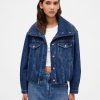 Giacca oversize in denim a bolle Giacca oversize in denim a bolle