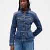 Giacca peplo in denim Giacca peplo in denim