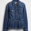 Giacca peplo in denim Giacca peplo in denim