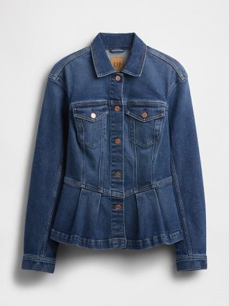 Giacca peplo in denim