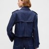 Giacca trench corta in denim ultrasoft Giacca trench corta in denim ultrasoft