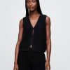 Gilet 100% cotone con lavorazione all’uncinetto Gilet 100% cotone con lavorazione all’uncinetto