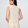 Gilet 100% cotone con lavorazione all’uncinetto Gilet 100% cotone con lavorazione all’uncinetto
