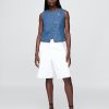 Gilet asimmetrico in denim