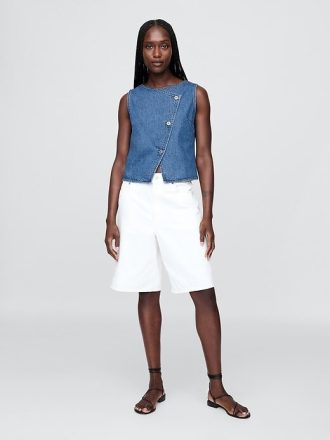 Gilet asimmetrico in denim