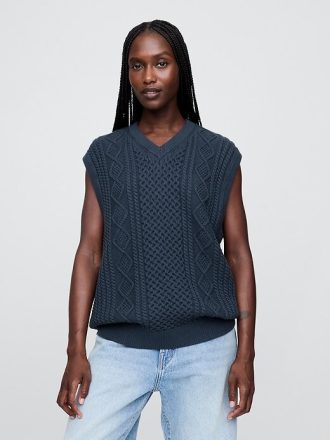 Gilet in maglia a trecce Gap × Malbon