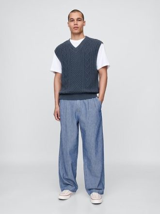 Gilet in maglia a trecce Gap × Malbon