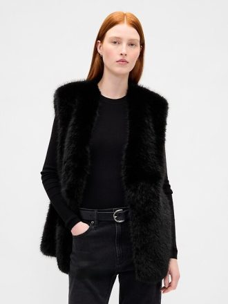 Gilet in pelliccia sintetica riciclata