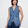 Gilet lungo in denim