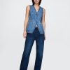 Gilet lungo in denim