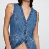 Gilet lungo in denim