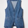 Gilet lungo in denim
