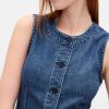 Gilet lungo in denim ultra morbido