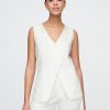 Gilet lungo in misto lino