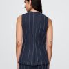 Gilet lungo in misto lino